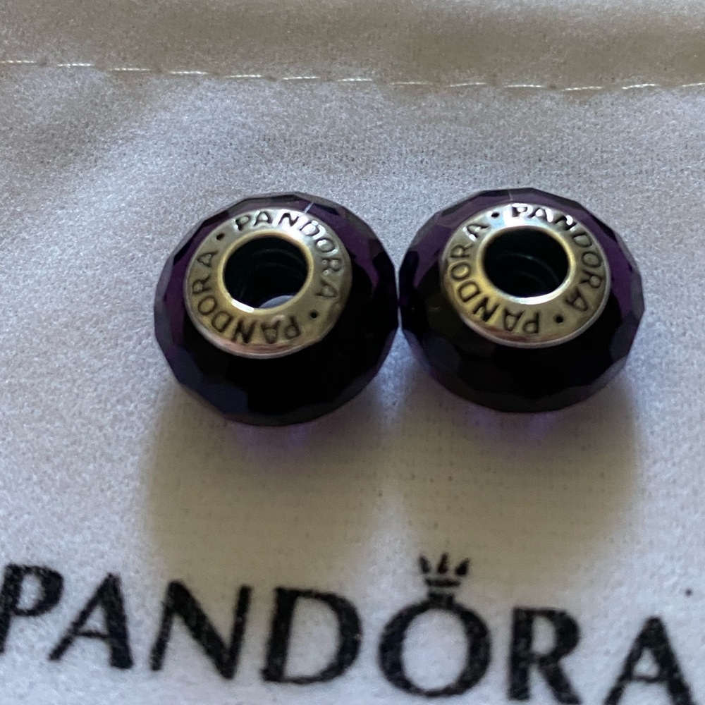 COPY - Preowned Pandora Dark Purple Faceted Bead
